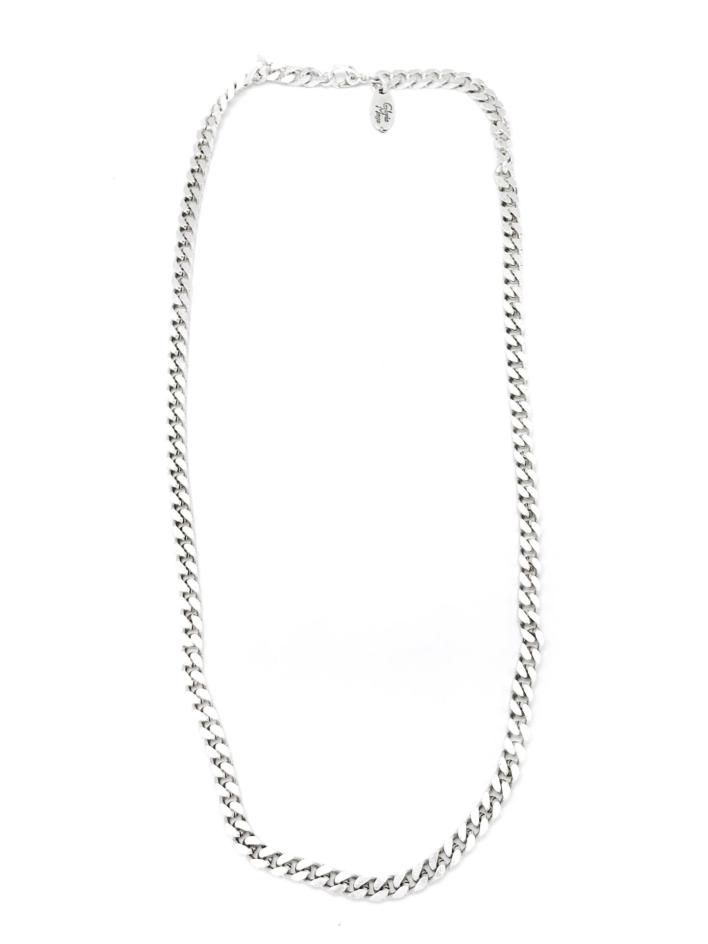 Gloria Mago - Zilveren ketting diamant verguld messing 60cm