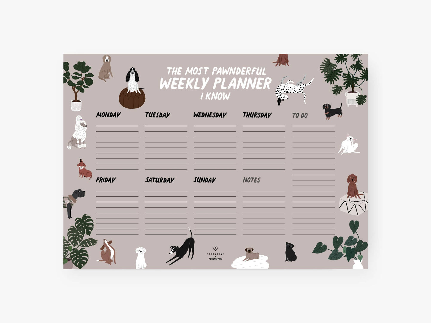 typealive - Wekelijkse planner/Petisfaction « DOGS »