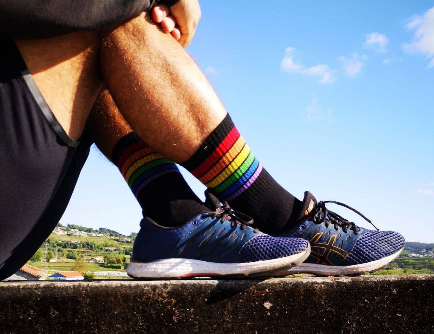 PEGADA SOCKS - ZWARTE GESTREEPTE SOKKEN
