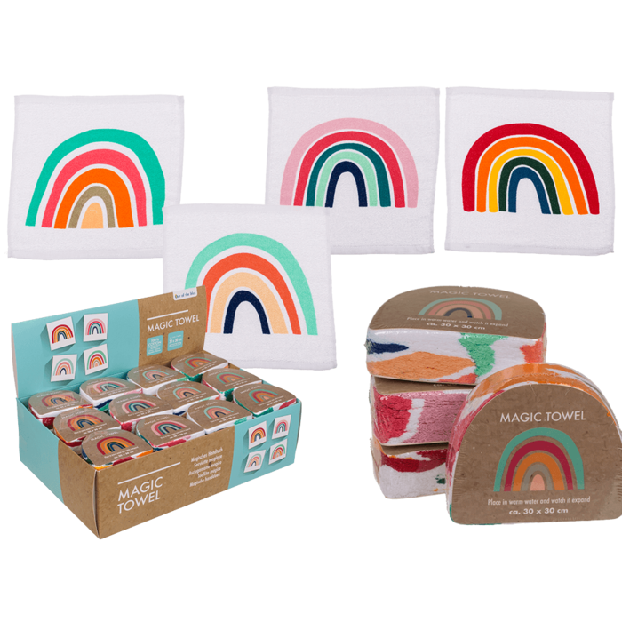 Out of the blue KG - Magic katoenen handdoek met regenboogmotief