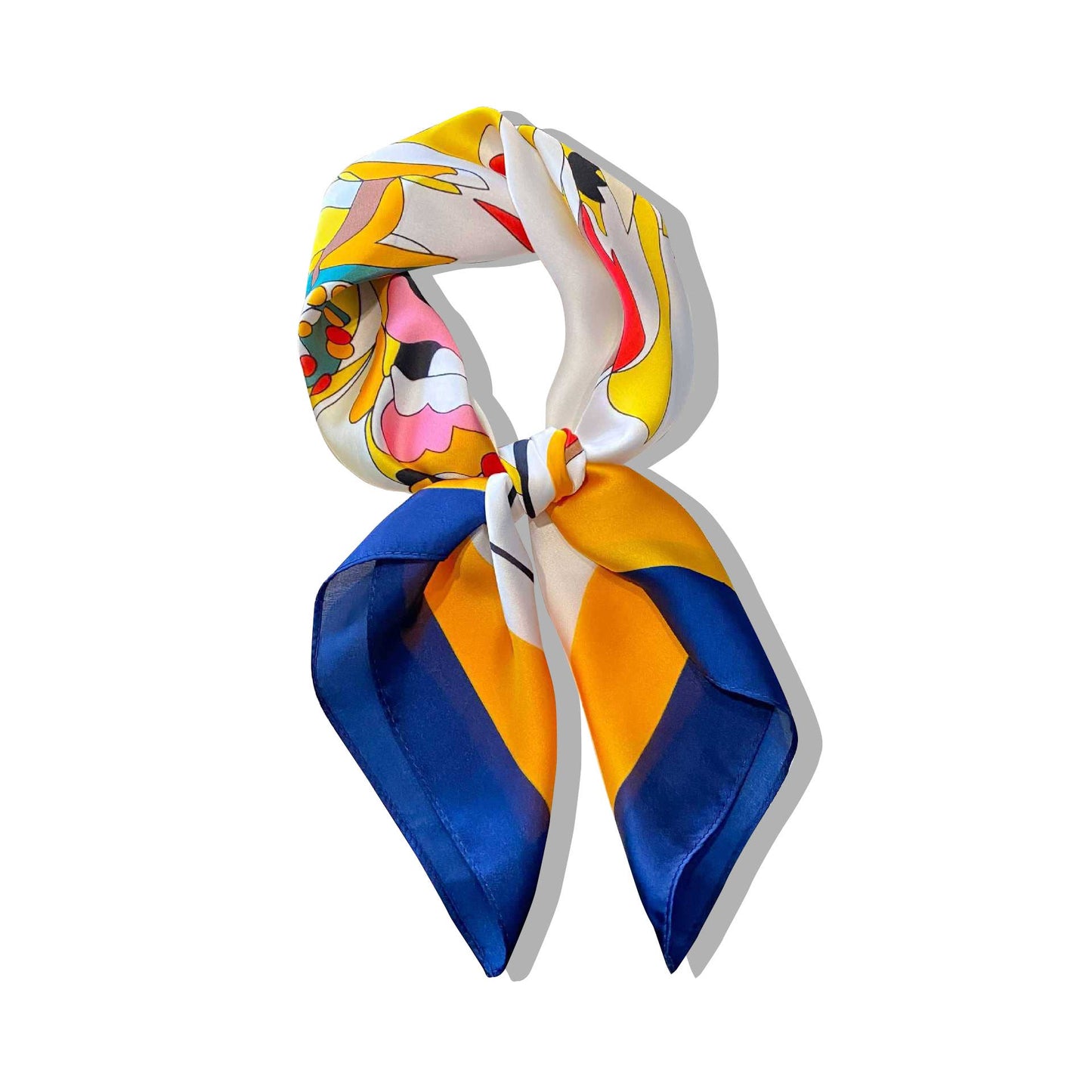 Lourens Exclusive - Sjaaltje - trendy kleurrijk - 70 x 70cm - silk