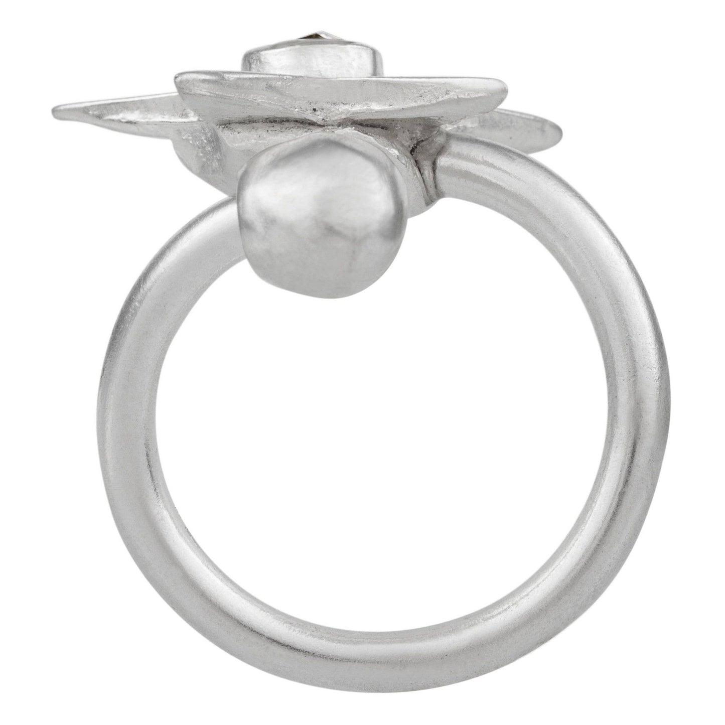 Gloria Mago - Swarovski sterrenring blackdiamond verzilverd