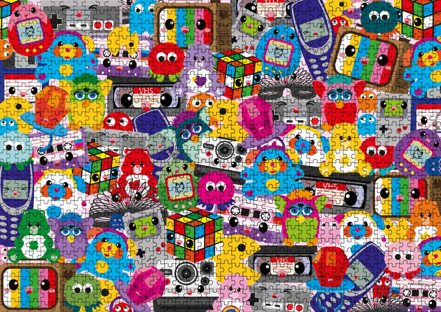 Studio Inktvis B.V. - Vintage retro puzzel van 1000 stukjes met 80's en 90's thema