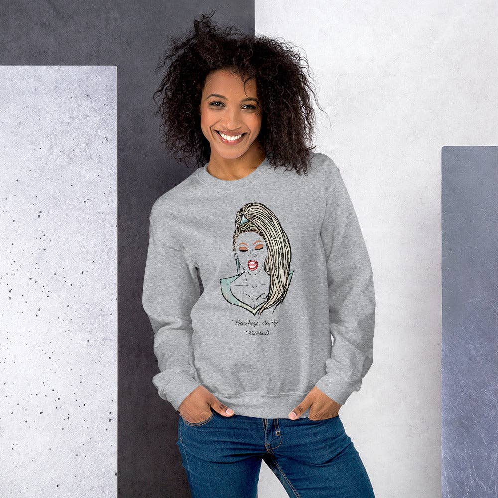 El loco del Pelo Rizo - Sweatshirt, uniseks, Rupaul: Blanco / M
