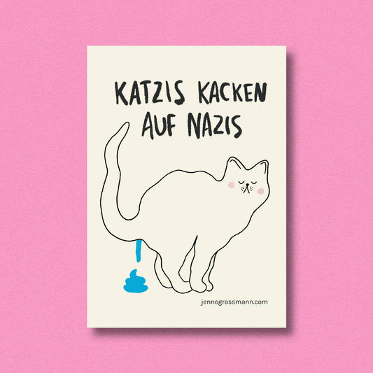Jenne Grassmann - Sticker katjes poepen op nazi's
