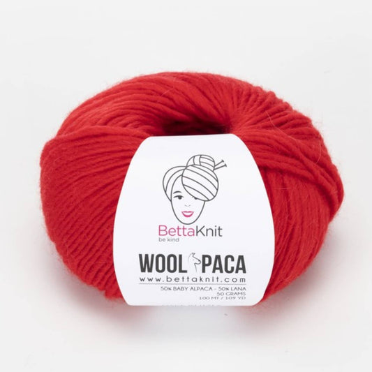 BettaKnit - Woolpaca, alpacawol: Passie Rood
