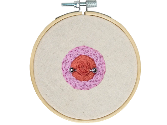 Nipple Embroidery Pink 10 cm