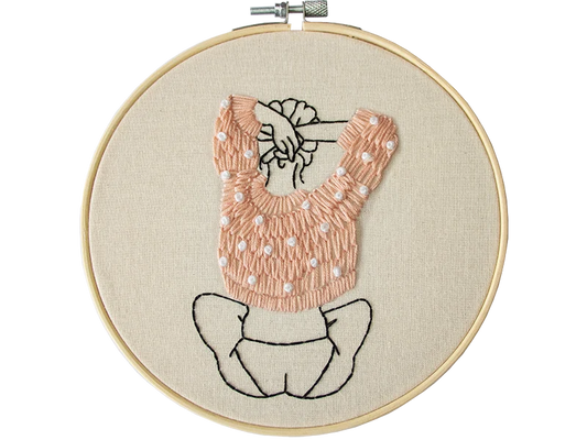 Kissing Dutch girls – Embroidered Wall Art kit 18cm (kopie)