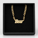 Bear necklace - gold