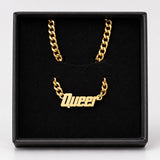 Queer necklace thick - Gold